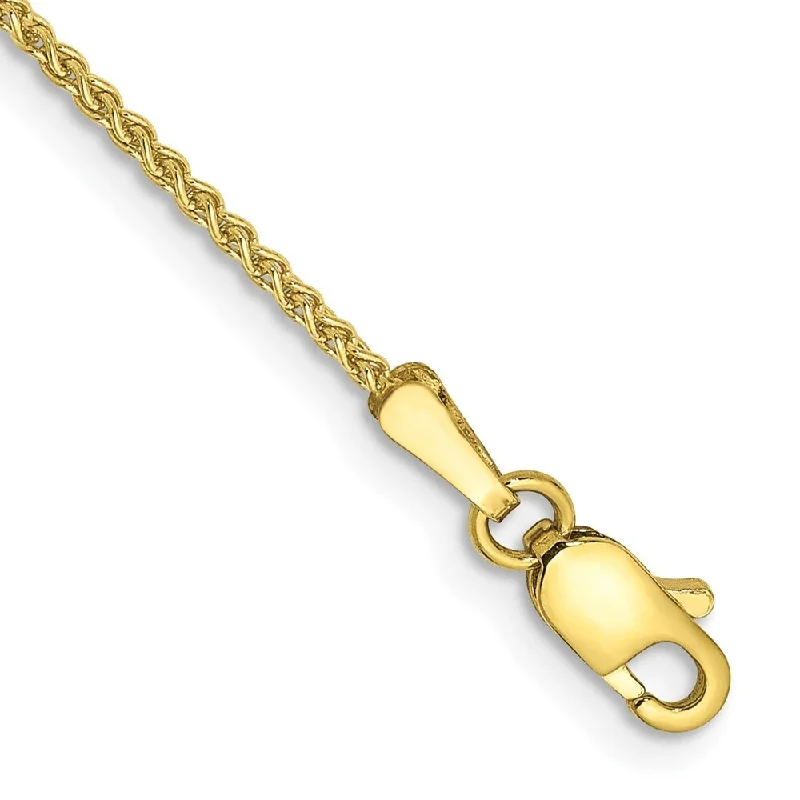 10k Yellow Gold 1.25mm Spiga Chain Bracelet, 7"