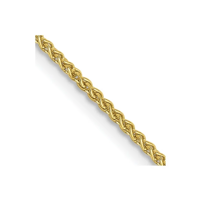 Curata 10k Yellow Gold 10-inch 1.25mm Spiga Chain Anklet Ankle Bracelet for Women