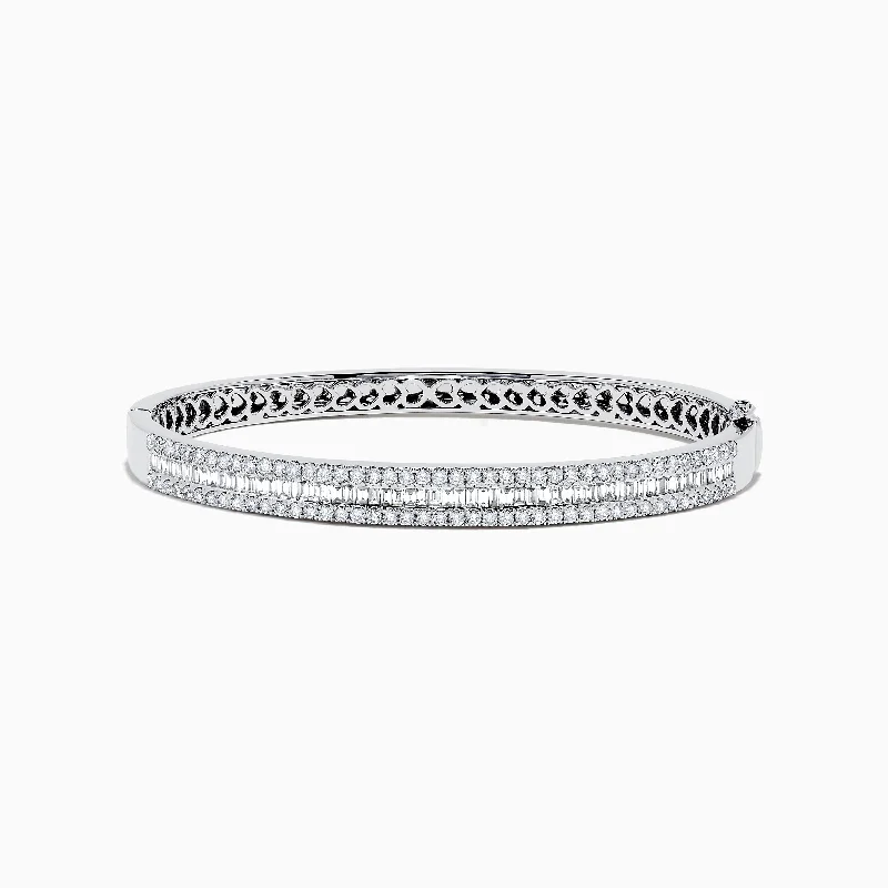 Classique 14K White Gold Diamond Bangle 2.41 TCW