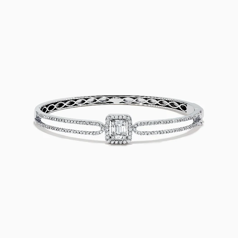 Classique 14K White Gold Diamond Bangle 0.93 TCW