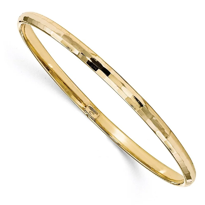 Leslie's 10k Yellow Gold Bangle Bracelet, 7" (W-4.25mm)