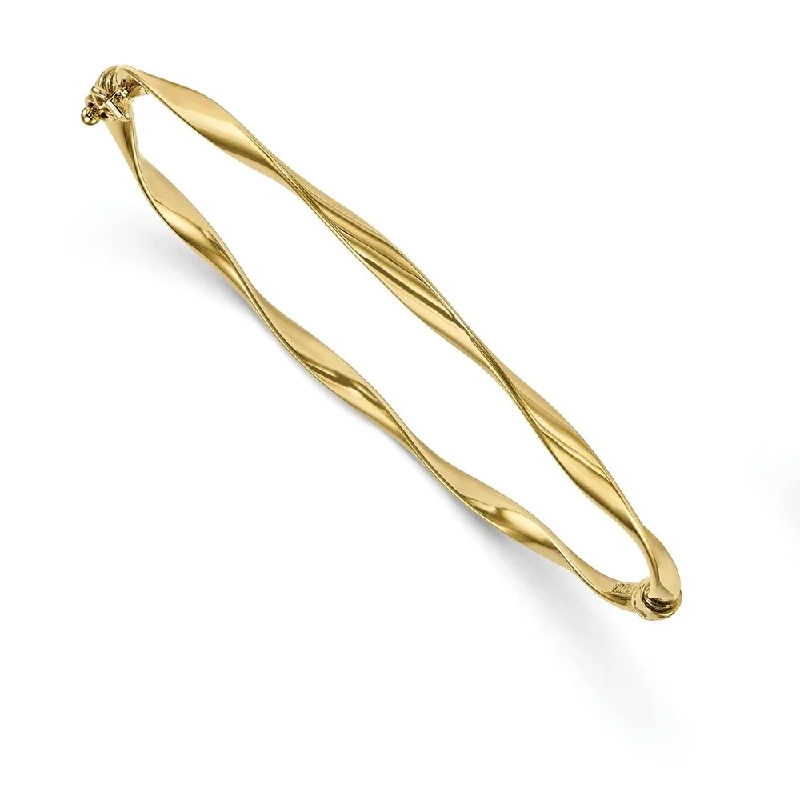 Leslie's 10k Yellow Gold Hinged Bangle Bracelet, 7" (W-20mm)