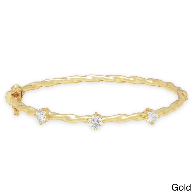 Molly and Emma 3-stone Cubic Zirconia Bangle