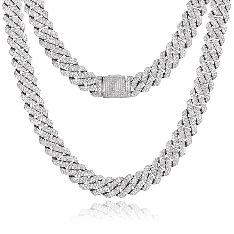 Moissanite Miami Cuban Chain Necklace - 12mm