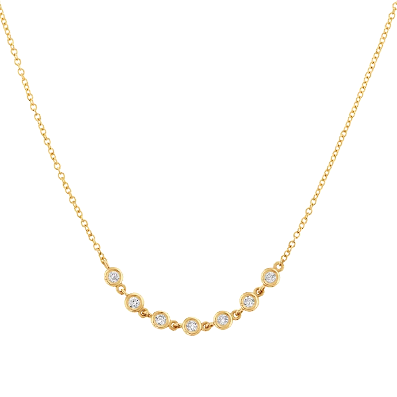 Diamond Bezel Station Necklace