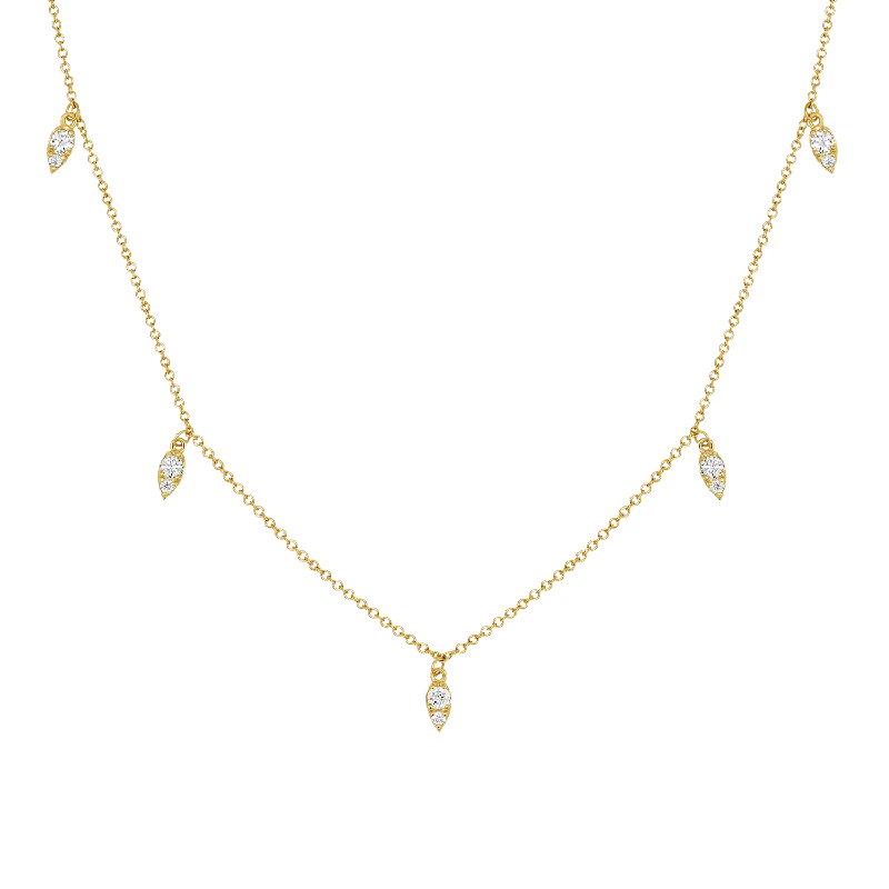 Diamond Pear Drop Necklace