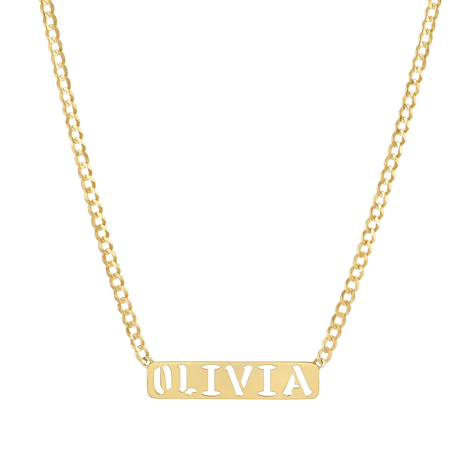 Kids Cuban Link Custom Nameplate Necklace