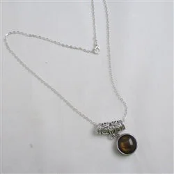 Classic Brown Crystal  Pendant Necklace