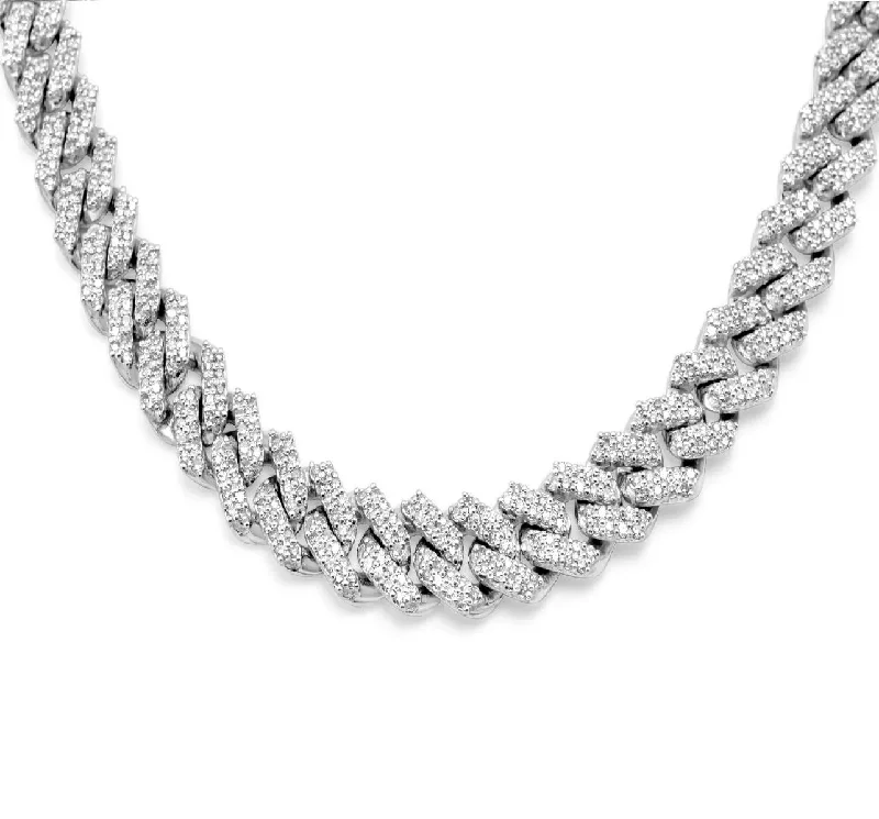 Moissanite 20mm Cuban Chain Necklace