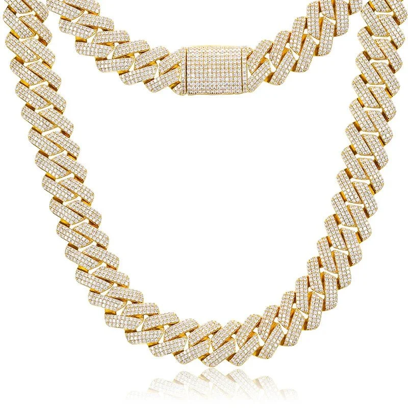 Two Row Cuban Chain Necklace - 20mm