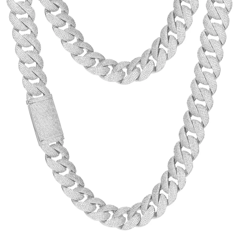 Moissanite Miami Cuban Chain Necklace - 23mm