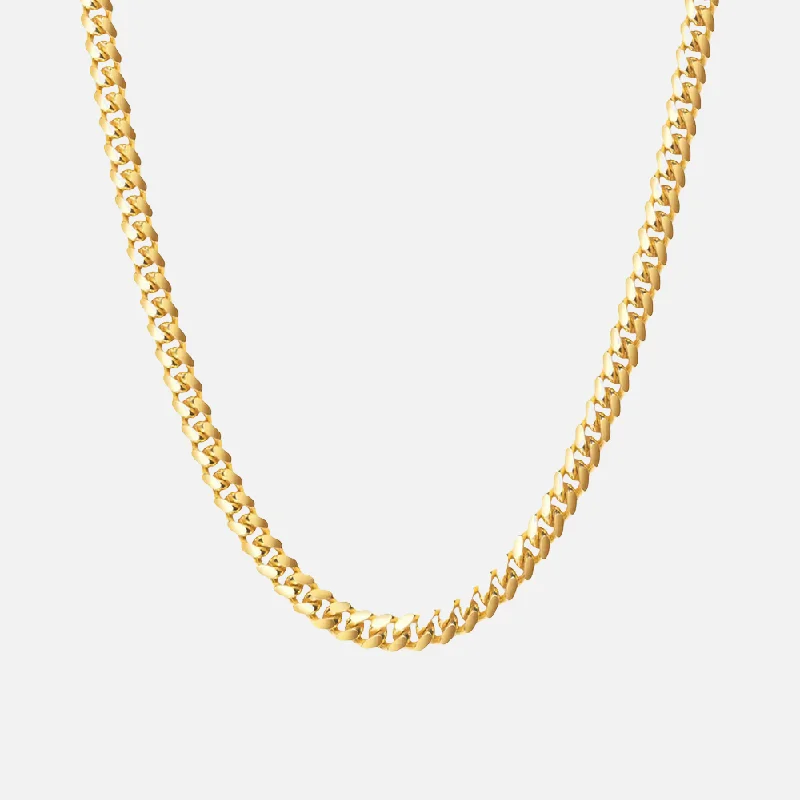 5mm Cuban Chain - Solid Gold