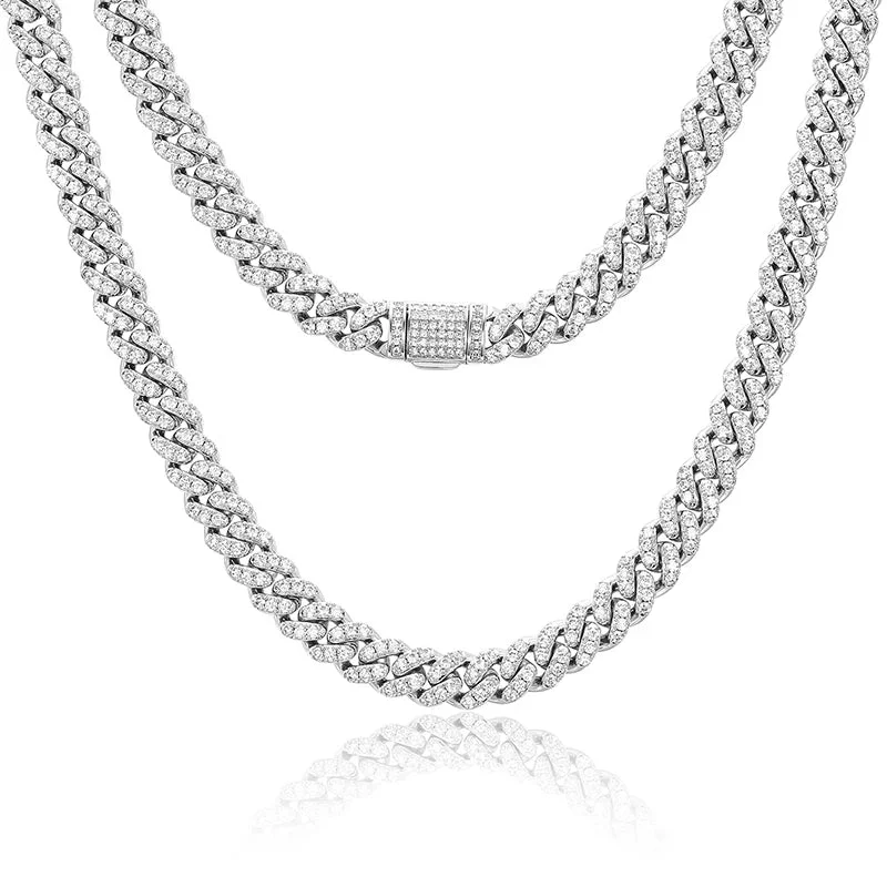 Moissanite Miami Cuban Chain Necklace - 6mm