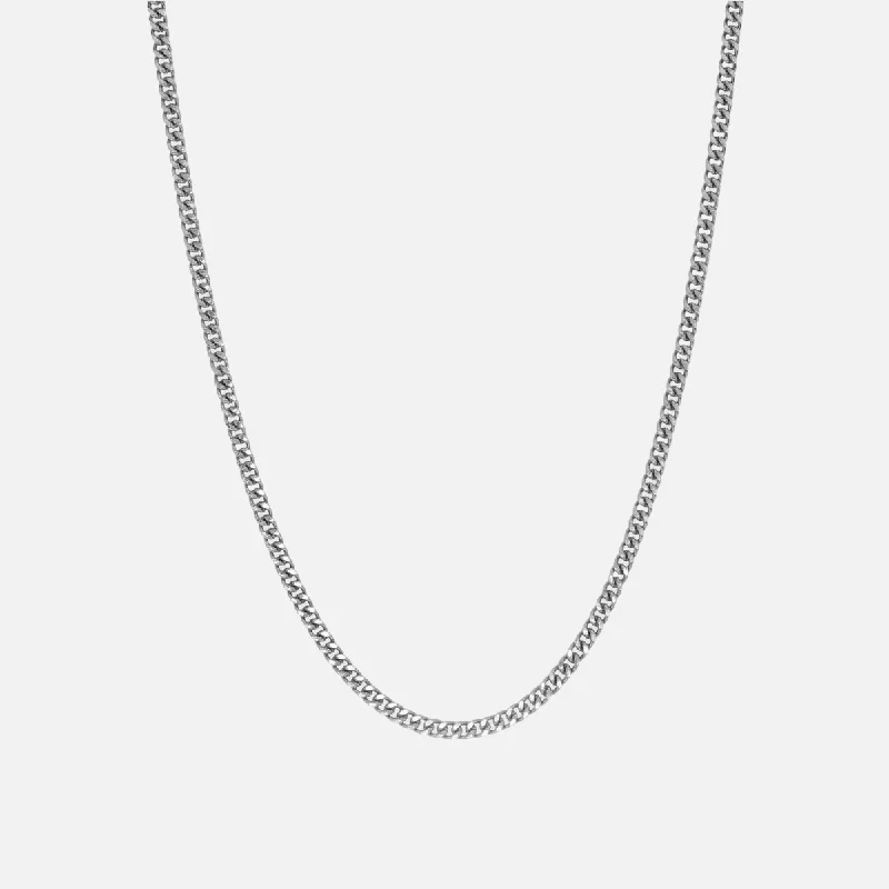 CUBAN 3MM CHAIN - WHITE GOLD