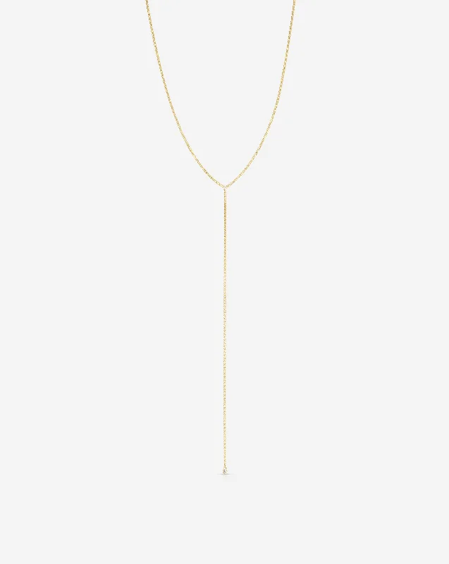 Diamond Cut Curb Chain Lariat