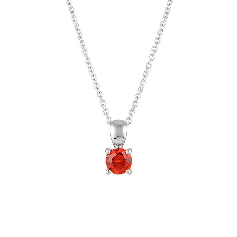 January Birthstone Necklace - Sterling Silver