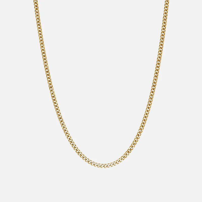 MICRO CUBAN CHAIN 3MM - Solid Gold