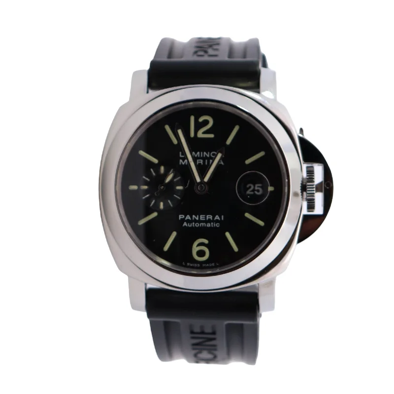 Panerai Luminor 44mm Black Dial Watch Ref# PAM00104