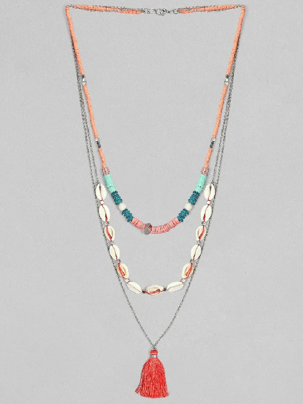 Rubans Voguish Boho multi coloured necklace.