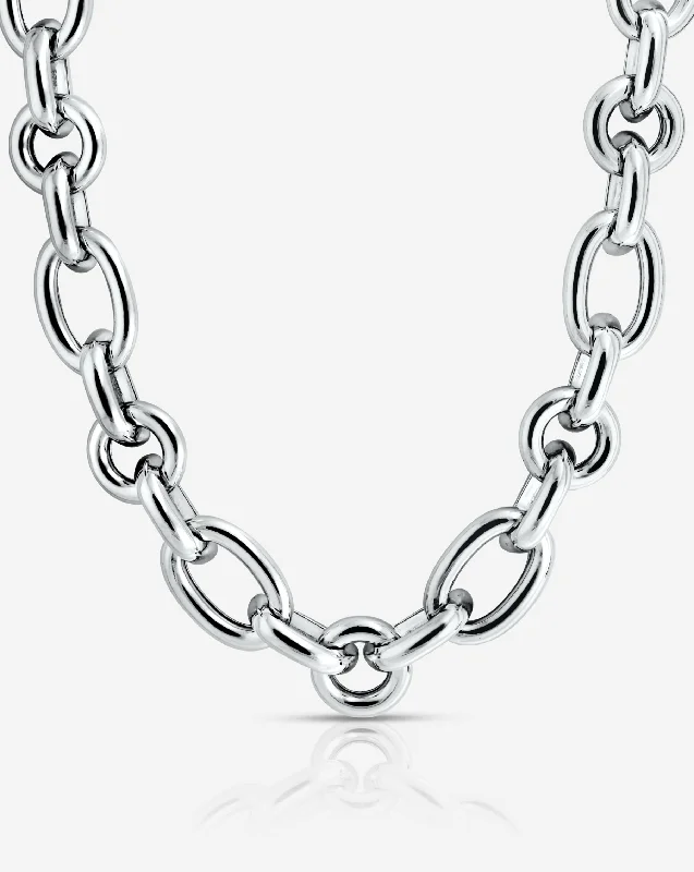 Sterling Silver - Oval Link Chain Necklace