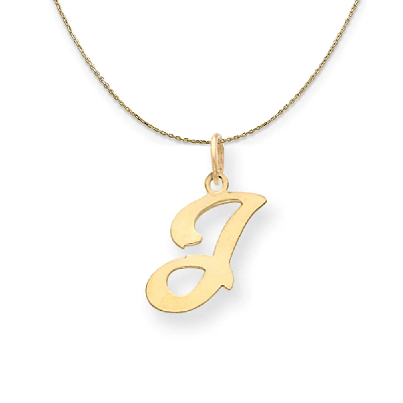 14k Yellow Gold, Sophia, Sm Script Initial J Necklace