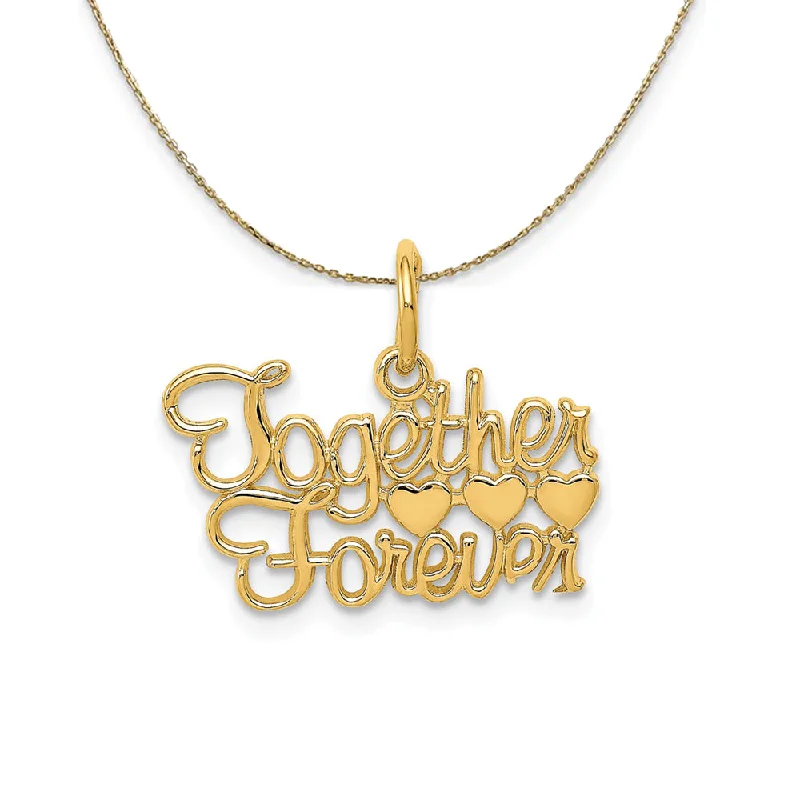 14k Yellow Gold Together Forever Necklace