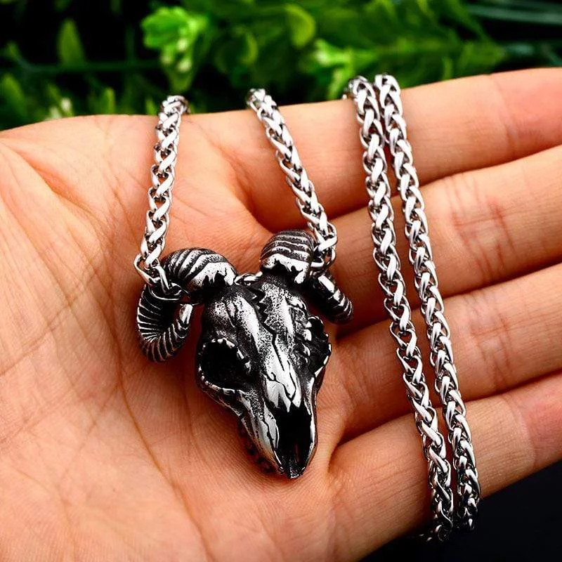 Men's Punk Sheepshead Necklaces