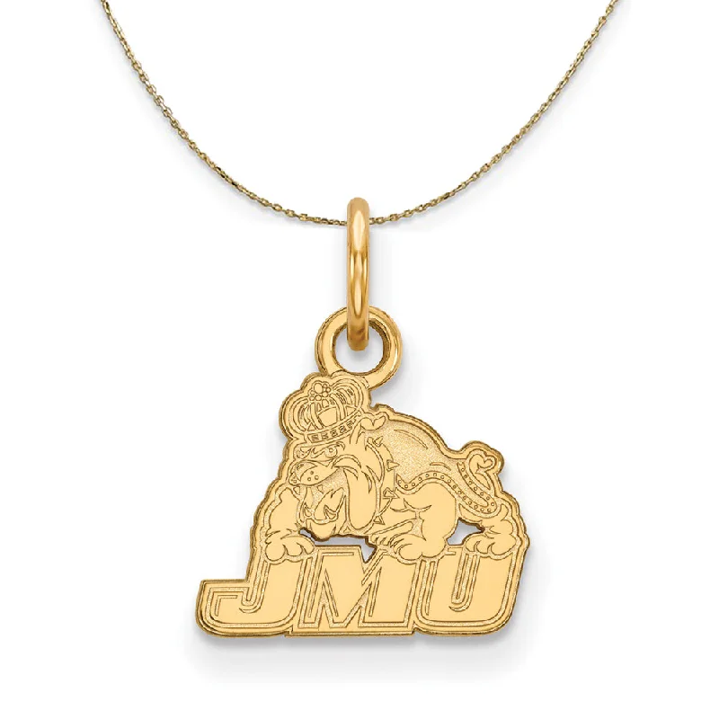 14k Yellow Gold James Madison U X-Small Necklace