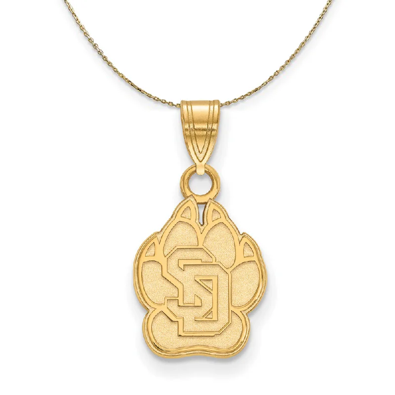 14k Yellow Gold South Dakota Small Logo Necklace