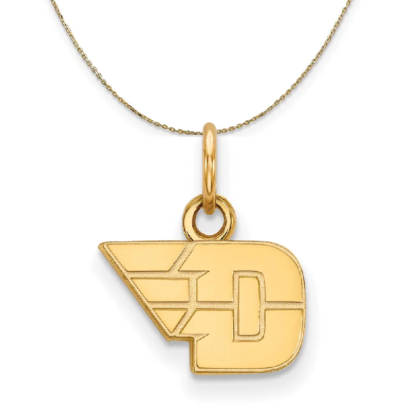 14k Yellow Gold U of Dayton X-Small Necklace