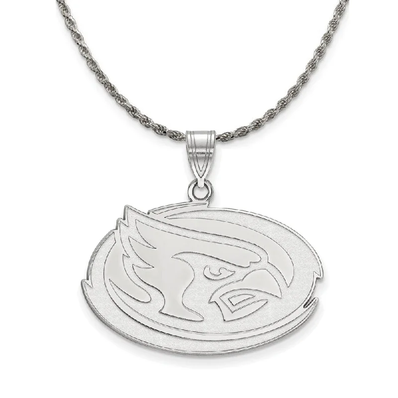 Sterling Silver Iowa State Large Pendant Necklace