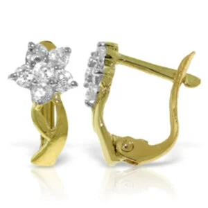 0.4 Carat 14K Solid Yellow Gold Accompanied Tears Diamond Earrings