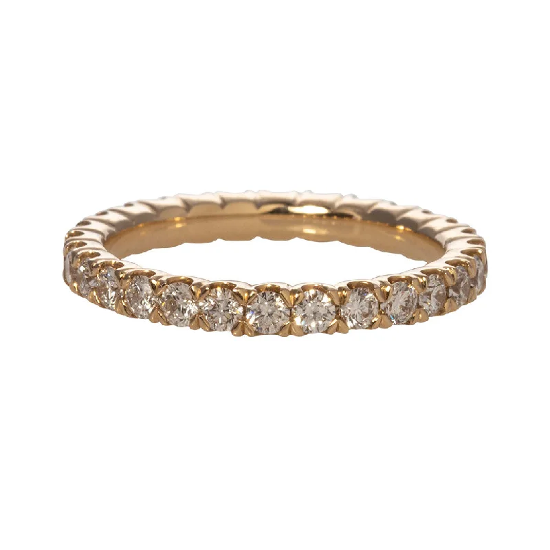 1.10ct Diamond Scoop Set 14K Yellow Gold Eternity Band