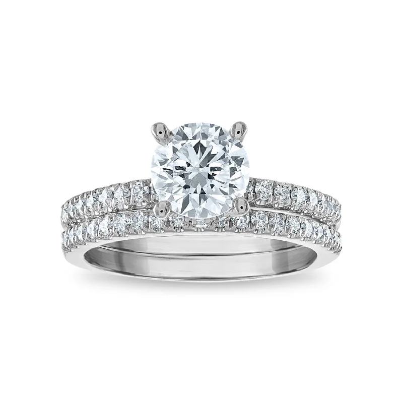 1-3/4 CTW Lab Grown Round Diamond Bridal Set in 14KT White Gold