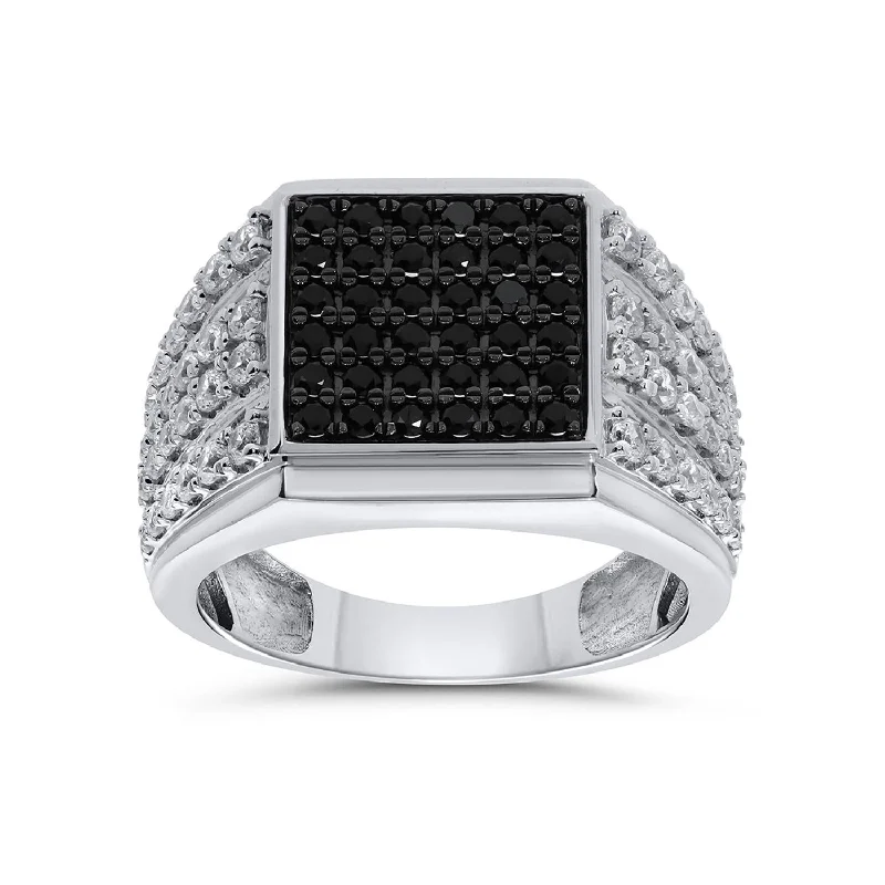 2 CTW Diamond Fashion Ring in Rhodium Plated Sterling Silver