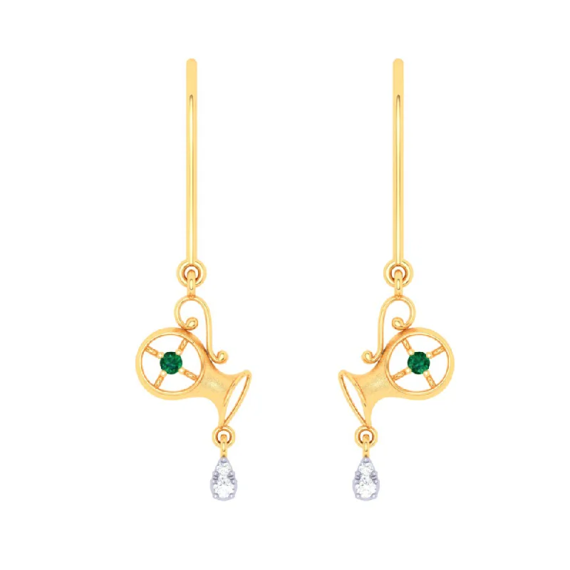 22k Quirky Gold Earrings For Ladies From Goldlites Collection