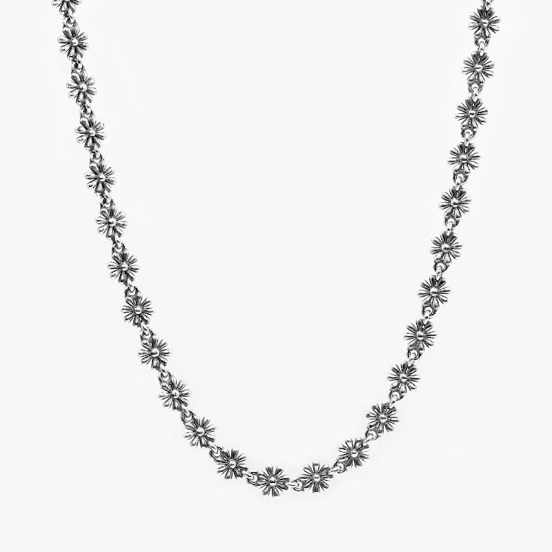 6mm Daisy Sterling Silver Necklace