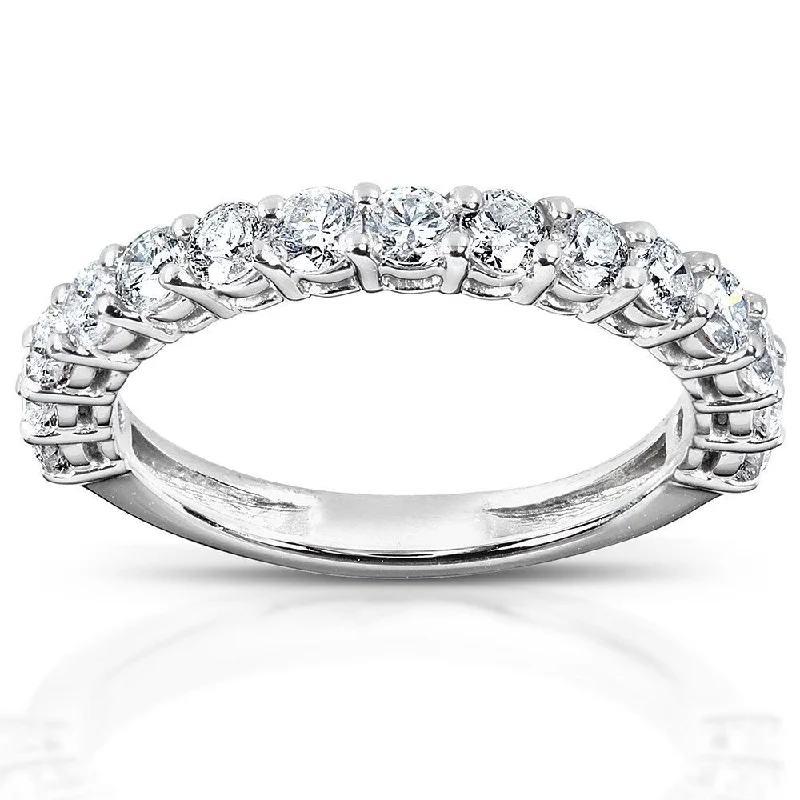 Annello by Kobelli 14k White Gold 1 Carat TDW Women's Diamond Wedding Band