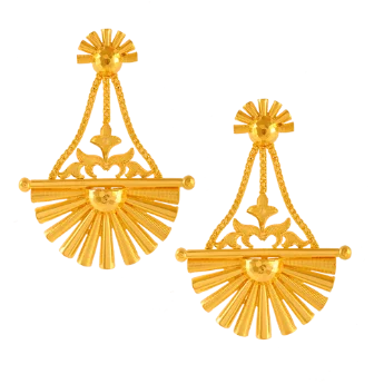 Classy Stylish 22k Gold Drop Earrings