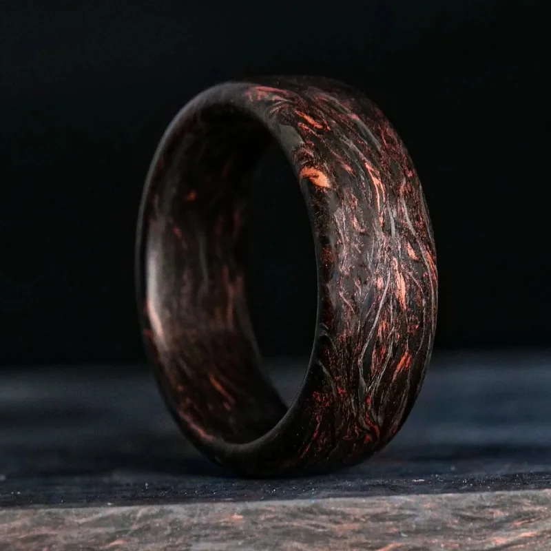 Copper Burl Carbon Fiber Ring