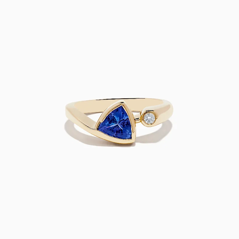 Nahla Siri 14K Yellow Gold Tanzanite and Diamond Ring