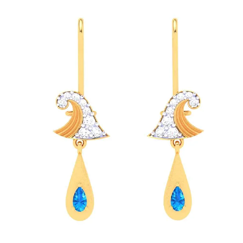 Enticing Monsoon Special Gold Earring Design