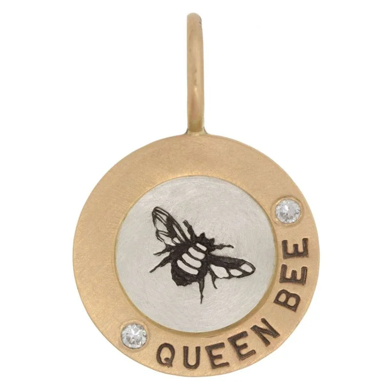 Heather B. Moore Queen Bee Round Charm