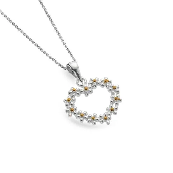 Sea Gems Daisy Heart Necklace