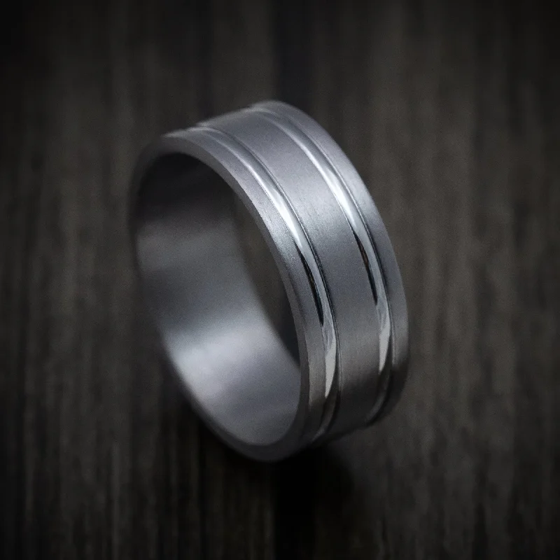 Tantalum Band with Satin Finish Custom Made Men's Ring