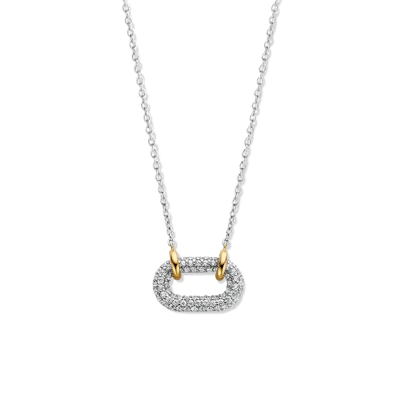 Ti Sento Cubic Zirconia Open Link Necklace