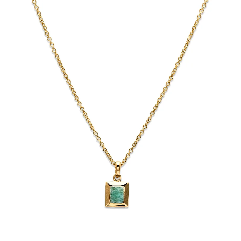 Unique & Co Gold and Amazonite Pendant