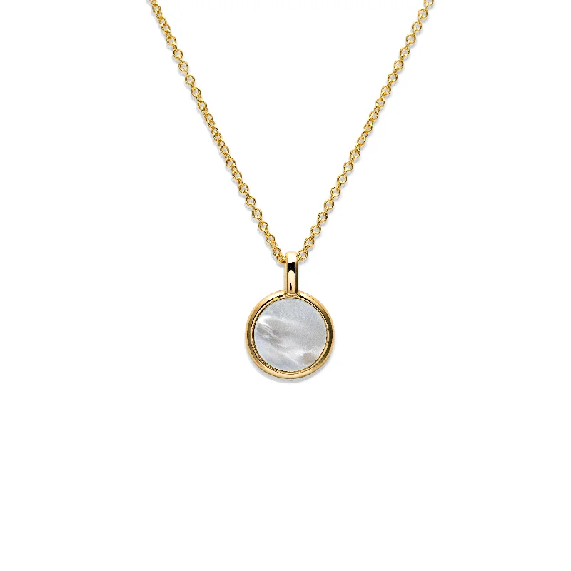 Unique & Co 18ct Gold and Mother of Pearl Pendant