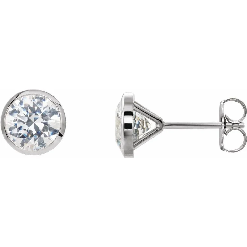 14k White Gold 1 1/2 CTW Diamond Cocktail-Style Stud Earring for Women