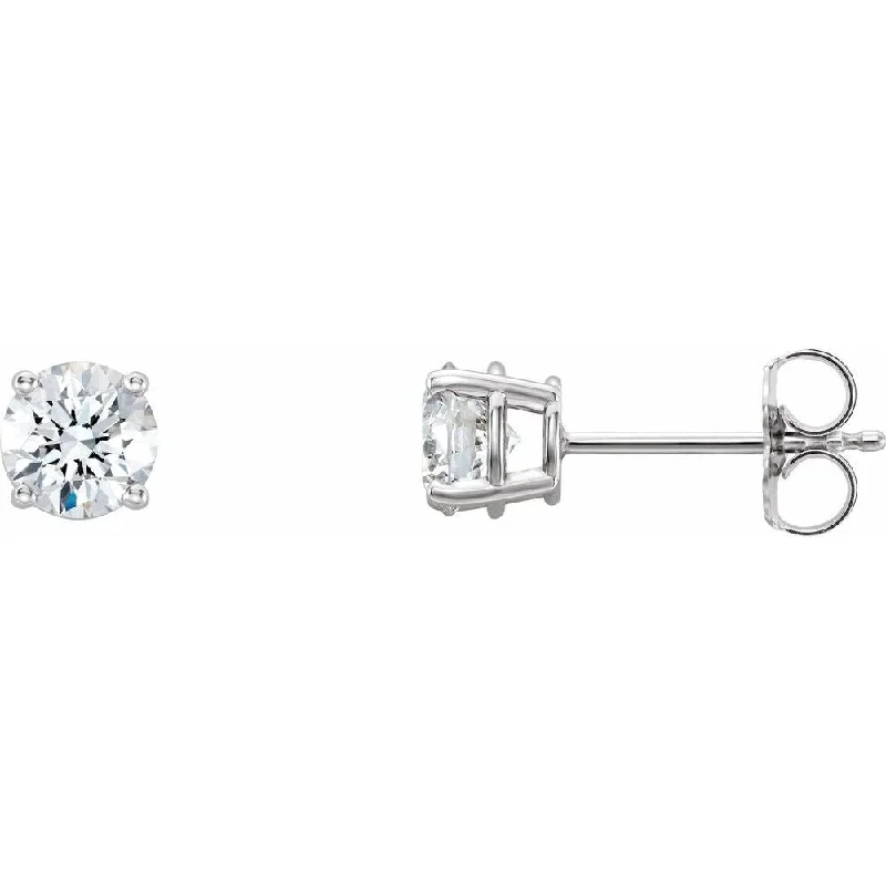 14k White Gold 1 1/4 CTW Lab-Grown Diamond Stud Earring for Women